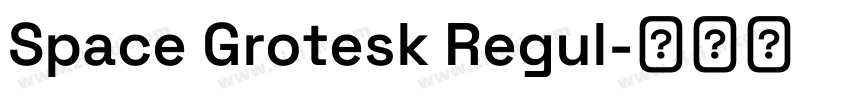 Space Grotesk Regul字体转换